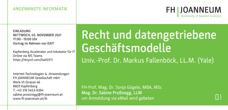 Recht und datengetriebene Geschäftsmodelle